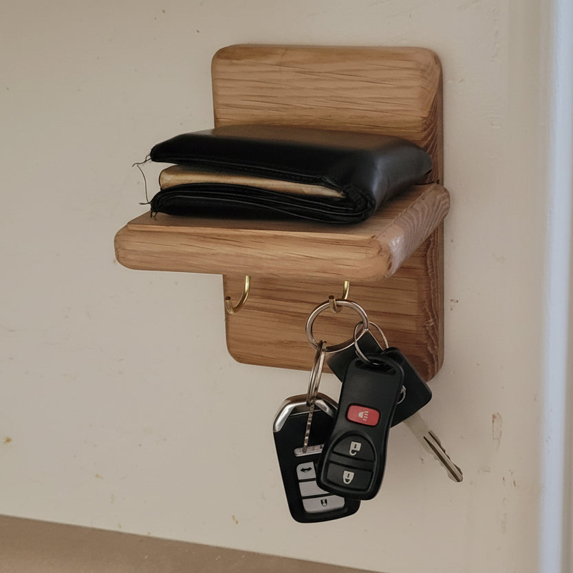 Small shelf for wallet and keys