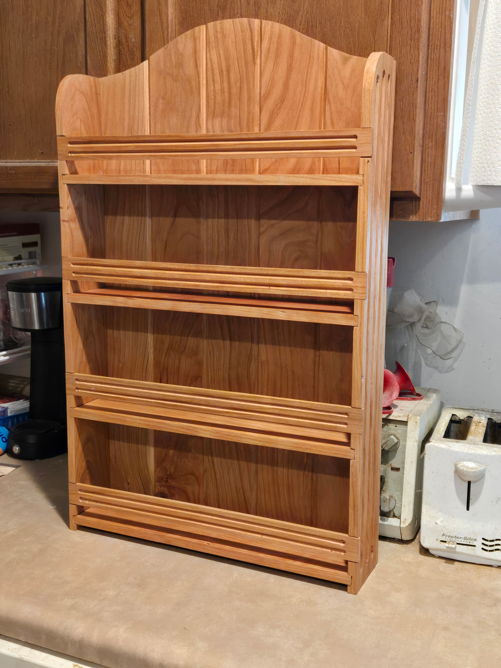 Hand Made Hardwood Spice Rack (Large)