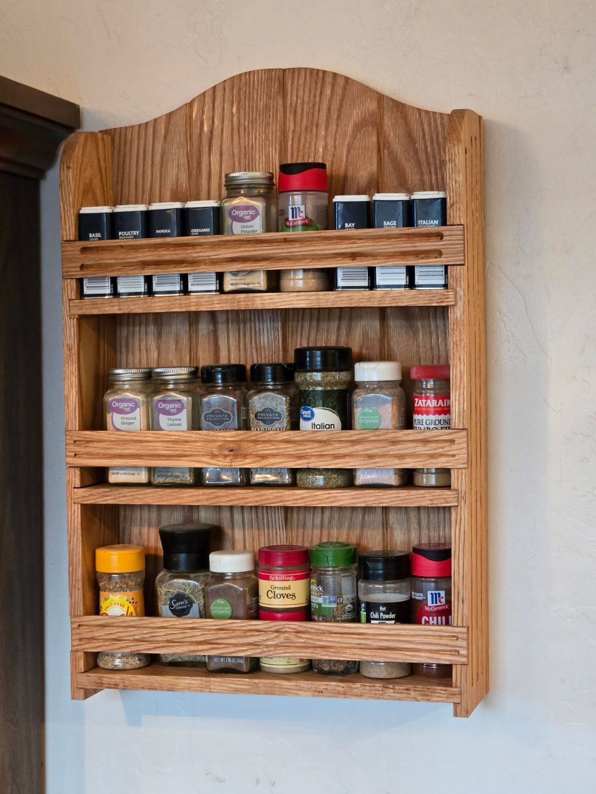Hand Made Hardwood Spice Rack