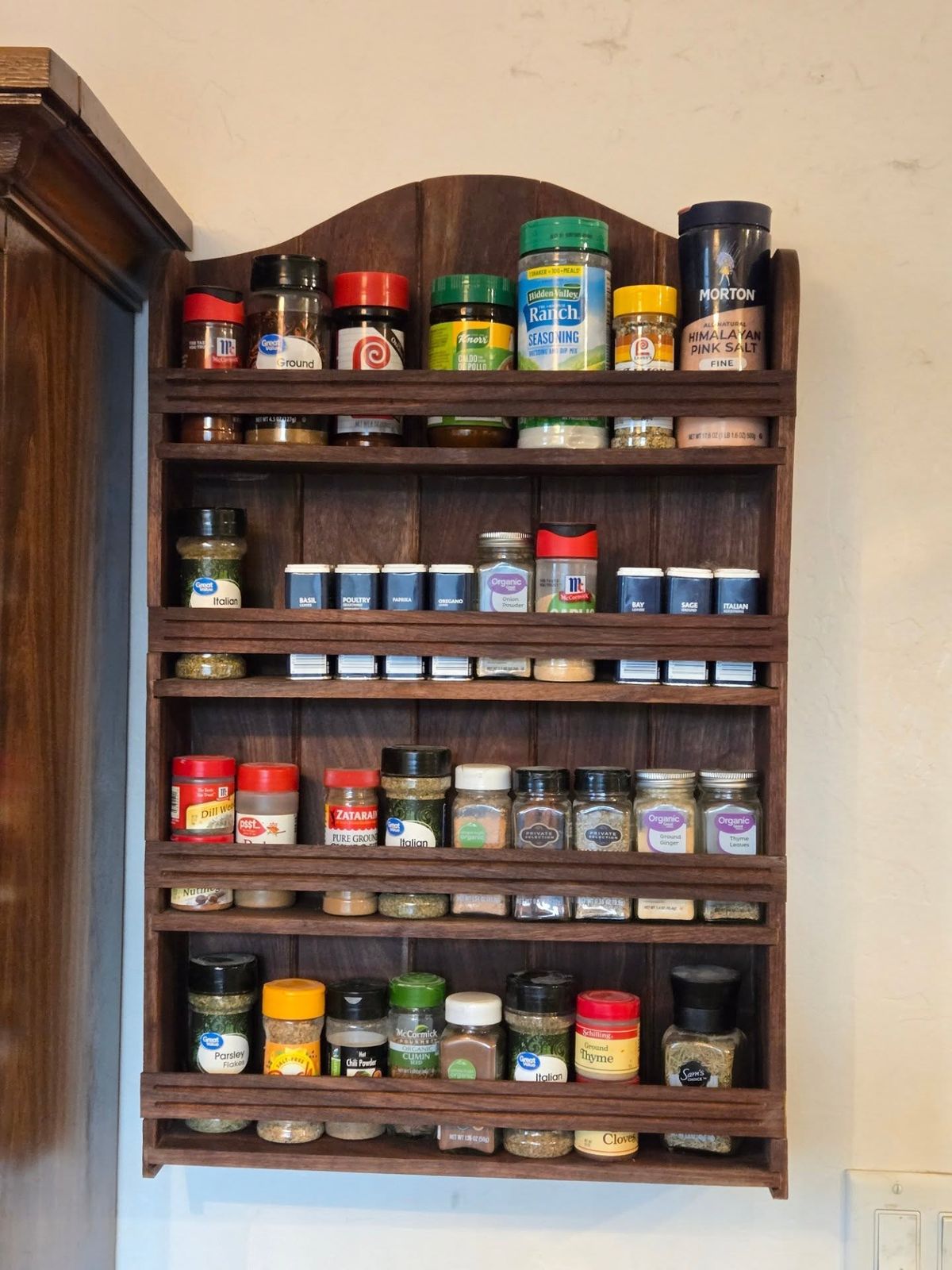 Hand Made Hardwood Spice Rack (Large)