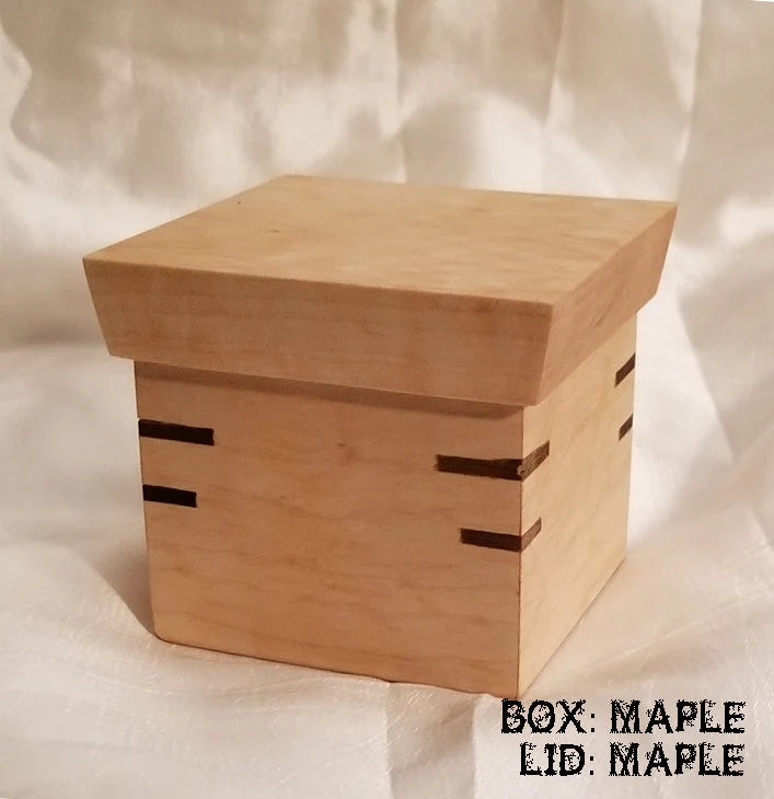 Small Wooden Box with Removable Lid - Customizable